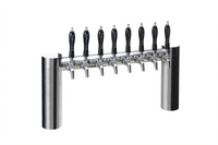 Perlick Avenue H-Pipe 12-Faucet Glycol-Cooled Countertop Draft Beer Tower, Stainless Steel
