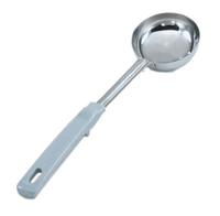 Vollrath Spoodle 4 oz Solid Portion Control Serving Spoon with Gray Grip 'N Serv Handle