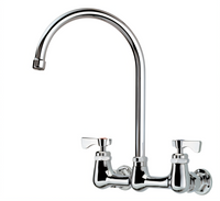 Krowne Royal Series Splash-Mounted Pre-Rinse Faucet with 8-Inch Centers and 8-1/2-Inch Gooseneck Spout