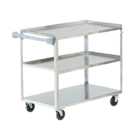Vollrath Stainless Steel 3-Shelf Extra Heavy Duty Utility Bus Cart, 500 lb. Capacity