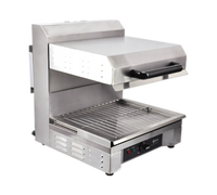 Electric Countertop Salamander Broiler with Adjustable Quartz Top Heat, 18 Inch