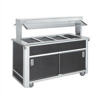 Atlas Metal BLC-2-BU 2-Pan Mobile Iced Cold Food Serving Counter