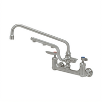 UltraRinse 8-Inch Centers Wall-Mount Pre-Rinse Mixing Faucet with 12-Inch Swing Nozzle