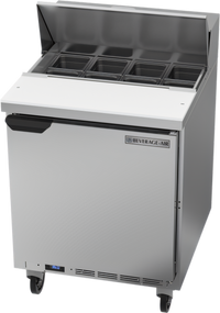 Beverage-Air SPE27HC-B 27-Inch 1-Door Sandwich Prep Table Refrigerator with 8-Pan Top and 10-Inch Cutting Board