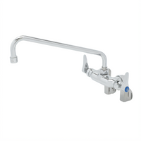 Wall-Mount Double Pantry Faucet with 12-Inch Swing Spout