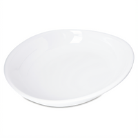 Carlisle Stadia 11.5-Inch Oblong White Melamine Pasta Plate