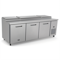 Kelvinator Commercial KCHPT92.12 3-Door Self-Contained Pizza Prep Table, 94-3/16-Inch Wide, 32 Cu. Ft.