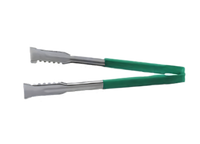 Vollrath VersaGrip 12-Inch Springless Stainless Steel Tongs with Green Kool-Touch Handle