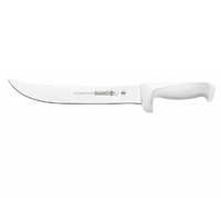 Mundial 10-Inch Stamped Cimeter Knife with White Polypropylene Handle