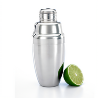 Barfly 18 oz. 3-Piece Heavy Duty 18/8 Stainless Steel Cocktail Shaker