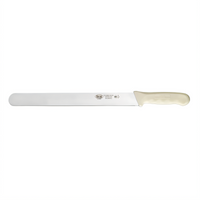 Stäl 12-Inch Stamped Roast Beef Slicer Knife with White Polypropylene Handle