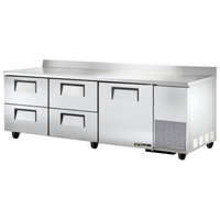 True Deep Three-Section Worktop Refrigerator with 1 Door and 4 Drawers