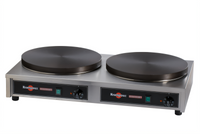 Krampouz 15-3/4-Inch Double Countertop Electric Crepe Maker with Cast Iron Griddles