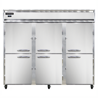 Continental Refrigerator 3FENHD Extra-Wide Three-Section Reach-In Freezer with Half-Height Solid Doors