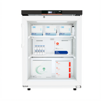 KoolMore 4.5 Cu. Ft. White Countertop Medical Pharmacy Refrigerator with Glass Door, Alarm System and Backup Battery