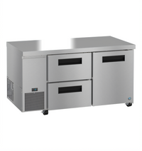 Hoshizaki Steelheart 60-Inch Two-Section Undercounter Refrigerator with One Door and Two Drawers