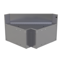 Glastender Underbar Inside L-Shape Corner Drainboard, 24 x 24 Inch, No Legs