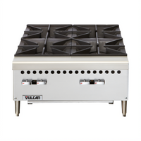 Vulcan VCRH24 24-Inch Gas Countertop Hot Plate, 4 Open Burners