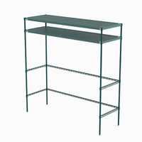 Metro Super Erecta Pro Food Locker Housing Unit with 2 Overhead Shelves, 72 x 24 x 74 Inches