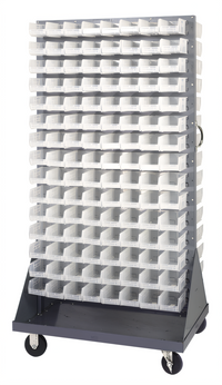 Quantum Double-Sided Louvered Rack with 240 Clear Bins