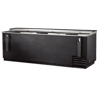 Omcan USA Horizontal Chest Beer Bottle Cooler with 3 Lockable Sliding Stainless Steel Lids, 95-Inch, 20.5 Cu. Ft.