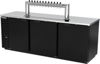Beverage-Air 94-Inch 3-Door Direct Draw Beer Dispenser with 12-Tap Tower, 5 Half-Barrel Keg Capacity