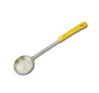 American Metalcraft 5 oz Solid Stainless Steel Portion Control Serving Spoon with Yellow Bakelite Grip Handle