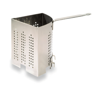 Matfer Bourgeat Stainless Steel Triangular Pasta Cooker/Strainer Basket, 3 Qt., 7-Inch H, for 14-1/8-Inch Stockpot