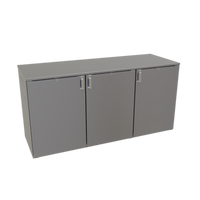 Glastender CP1RB72 6-Door Pass-Thru Back Bar Cooler, 72-Inch, 3-Section, Remote Refrigeration