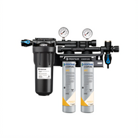 Everpure QC7I PF Twin 4FC Commercial Water Filtration System with Prefilter and Carbon Block Cartridges