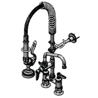 T&S Brass Mini Pre-Rinse Unit with 4-Inch Deck-Mount Faucet and 6-Inch Swing Nozzle