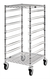 Quantum Mobile Bin Cart, 21 x 24 x 45 Inches, Chrome Plated Finish