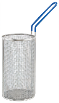 Winco Round Tall Pasta Boil Basket, 5-Inch x 9-Inch, Stainless Steel Mesh
