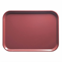 Cambro Camtray Rectangular Fast Food & Cafeteria Tray, 12 x 16-5/16 Inches, High-Impact Fiberglass, Raspberry Cream
