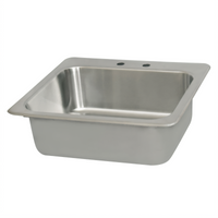 BK Resources DDI-2016824 Deep Drawn Drop-In Sink, 1 Compartment, 23 x 21 x 8 in.