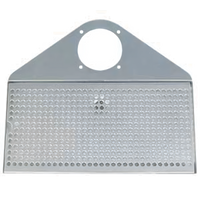 Micro Matic Stainless Steel Surface Mount Drip Tray Trough with Tower Plate, 16-5/8 x 14-1/4 Inches