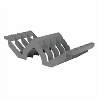 Cambro Camshelving 8-Slot Angled Drying and Storage Cradles, Soft Gray, High Impact ABS, 4-Pack