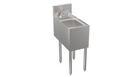 Krowne Stadium Series Freestanding Underbar Hand Sink with Splash-Mount Faucet, 12 x 29 x 37 Inch Stainless Steel