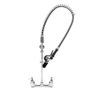 T&S Brass EasyInstall Low-Lead 8-Inch OC Wall-Mount Pre-Rinse Unit with Cerama Cartridges
