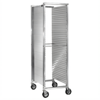 Cres Cor Full-Height Mobile Correctional Utility Pan Rack with Reinforced Closed Sides, End Loading