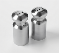 American Metalcraft Mini Stainless Steel Salt and Pepper Shaker Set, 3 oz Each, Satin Finish