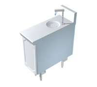 La Rosa 12-Inch Enclosed Base Utility Stand Bus Cart with Water Filler Unit and Drainer