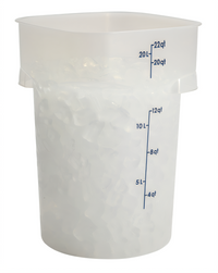 Cambro CamRound FreshPro 22 Qt Round Polypropylene Food Storage Container with Handles