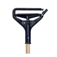 Speed Change Natural Wood 60-Inch Quick Release Wet Mop Handle with Plastic Head