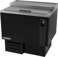 Beverage-Air SF34HC-B 34-Inch Shallow Well Horizontal Bottle Cooler, Flat Top, 6.7 Cu. Ft., Black