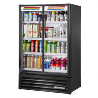 True Slim Line 36-Inch 2-Section Glass Door Visual Refrigerated Merchandiser