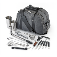 Barfly Deluxe II 18-Piece Stainless Steel Mixology Bar Tool Set with Mixology Bag