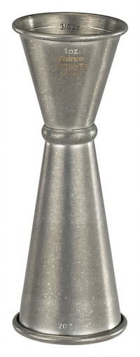 Winco After 5 Crafted Steel 18/8 Stainless Steel Japanese-Style Jigger, 1 oz x 2 oz, with Inner Marking Lines