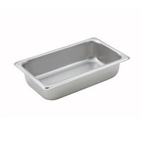 Winco Quarter-Size Straight-Sided Steam Table Pan, 2-1/2 Inch Deep, 25 Gauge 18/8 Stainless Steel