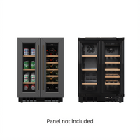 KoolMore Reserve 24-Inch Panel-Ready Dual-Zone French Door Under-Counter Wine Cooler
